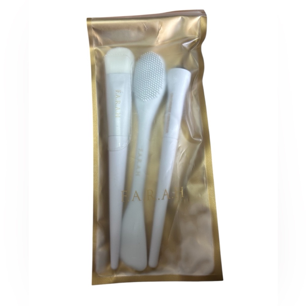 F.A.R.A.H Skin Retreat Set Face Utensils for application white/ gold NEW! - Picture 4 of 4
